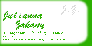 julianna zakany business card